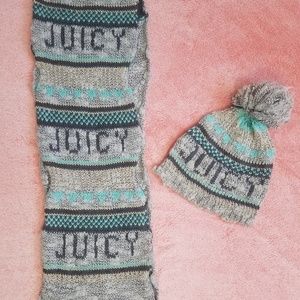 Juicy Couture Scarf & Beanie Set